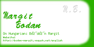 margit bodan business card